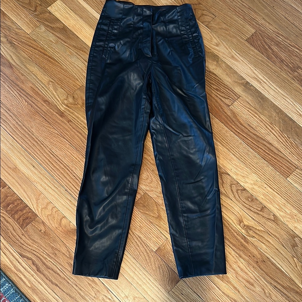 Black Faux Leather Pants
